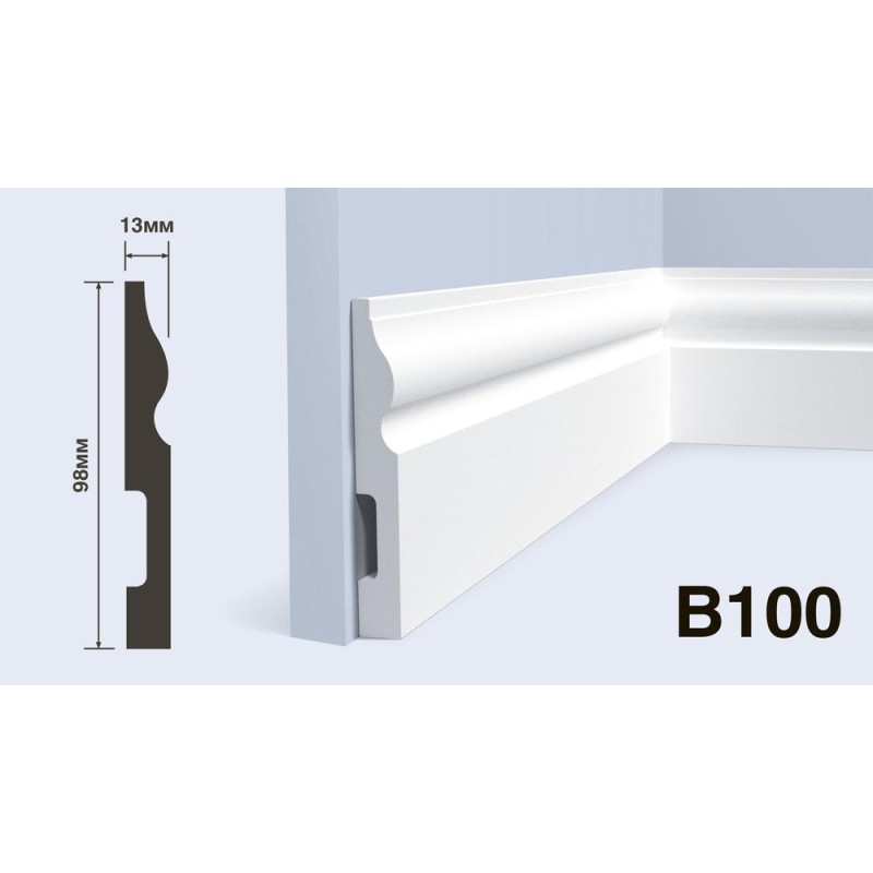 Плинтус Hiwood B100 98*13*2000 мм