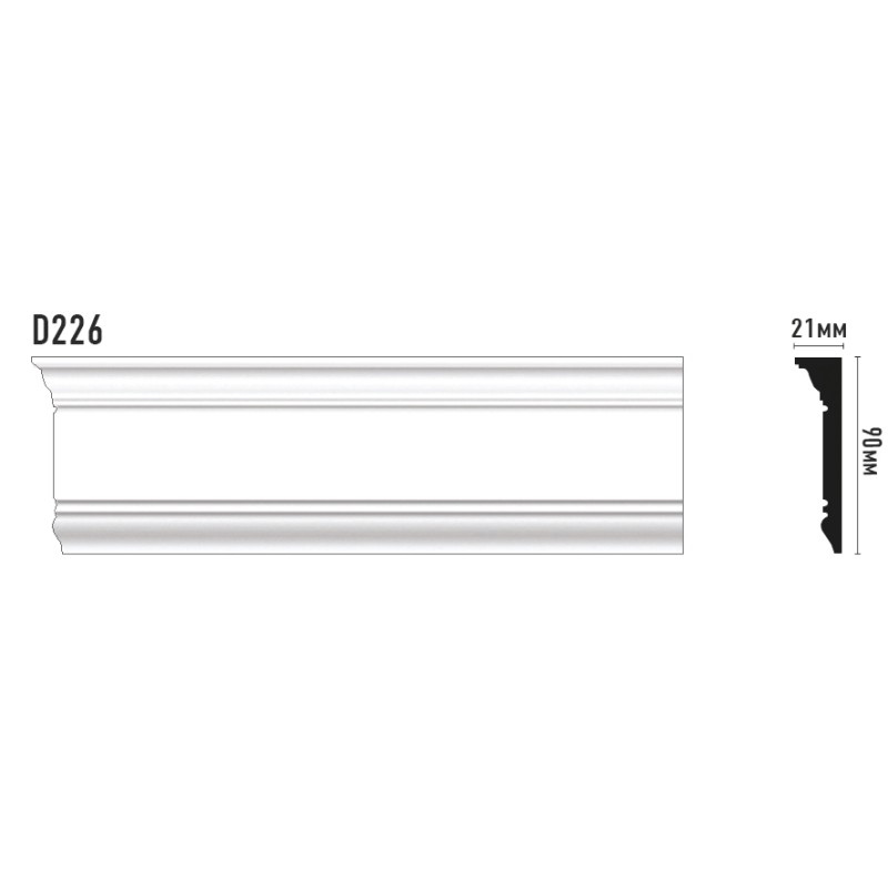 D226A/20 Плинтус ДМ(90*20*2000 мм)