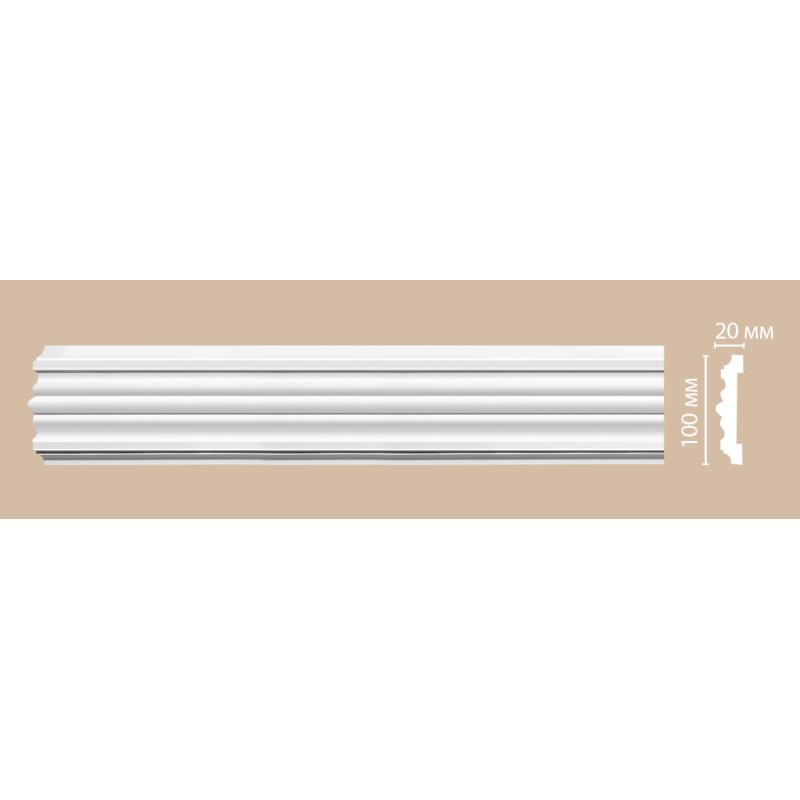 97902/12 FLEXIBLE молдинг DECOMASTER-2 (100х20х2400мм)