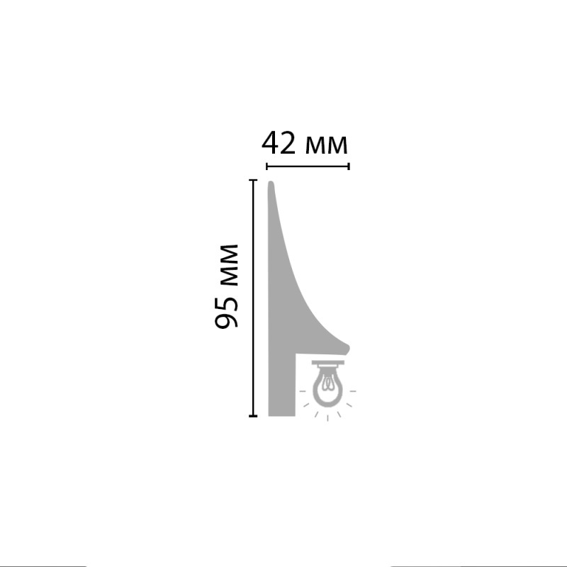 A207/12 Плинтус напольный (95*42*2000мм)
