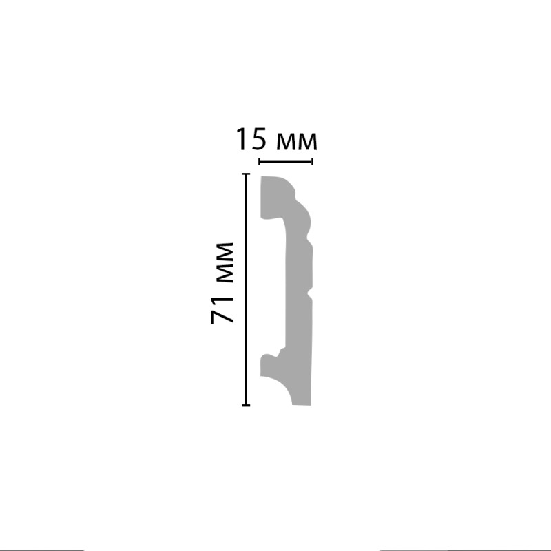 A024/36 Плинтус напольный (76*15*2000мм)