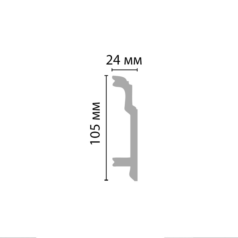 A155/16 Плинтус напольный (105*24*2000мм)