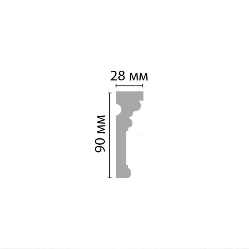 DP 9012/30 молдинг DECOMASTER-2 (90х28x2400мм)