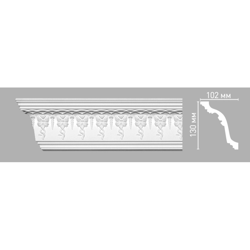 95698 ШК/28 плинтус DECOMASTER-3 (130х102х2400мм)