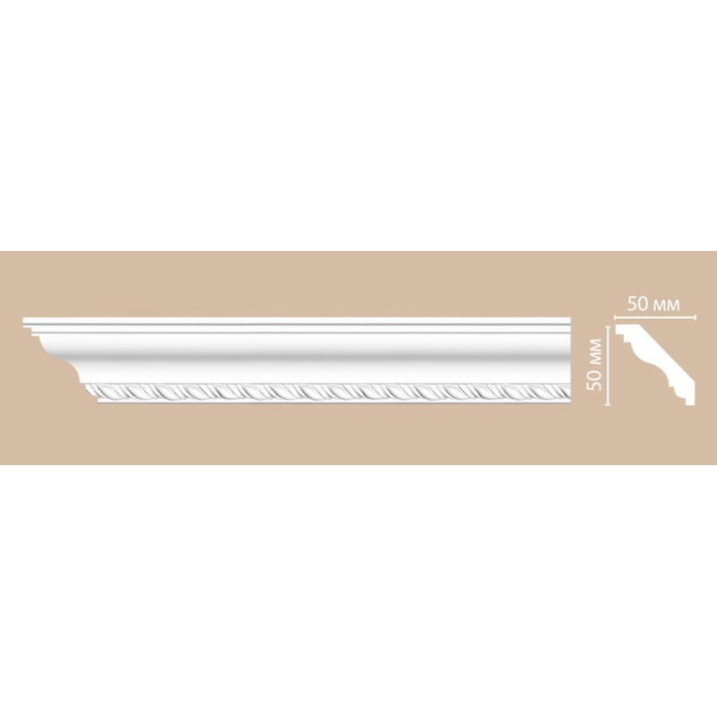 95638/19 FLEXIBLE плинтус DECOMASTER-2 (50х50х2400мм)