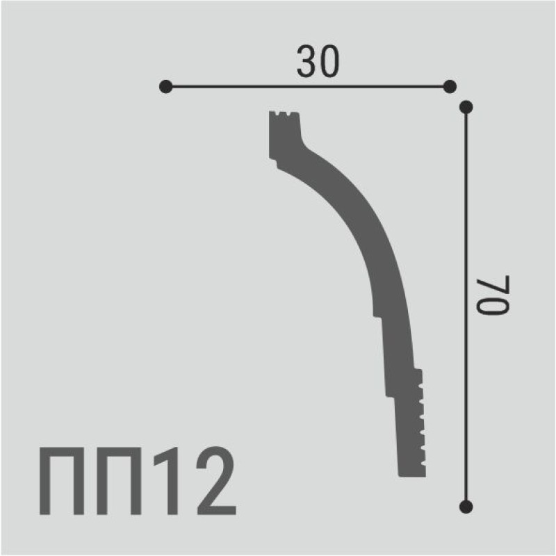 Карниз XPS POLYMER ПП 12 70/30