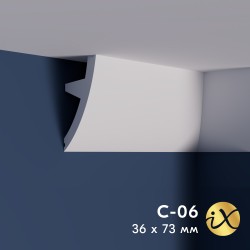 Карниз ударопрочный ПраймДекор iX C06 73/36 Карниз ударопрочный ПраймДекор iX C06 73/36