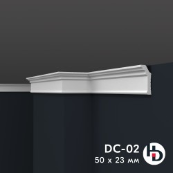 Потолочный плинтус из жесткого XPS ПраймДекор HD DC02 Потолочный плинтус из жесткого XPS ПраймДекор HD DC02