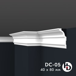 Потолочный плинтус из жесткого XPS ПраймДекор HD DC05 80/40 Потолочный плинтус из жесткого XPS ПраймДекор HD DC05 80/40