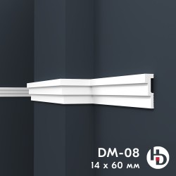 Молдинг из жесткого XPS ПраймДекор HD DM08 Молдинг из жесткого XPS ПраймДекор HD DM08