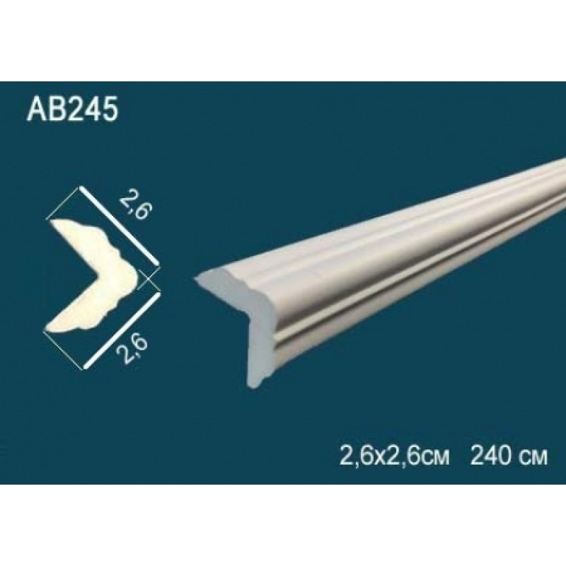 Потолочный плинтус без орнамента гибкий AB245F