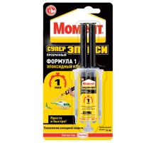 Клей Момент Супер Эпокси Формула 1, прозр., шприц, 14мл