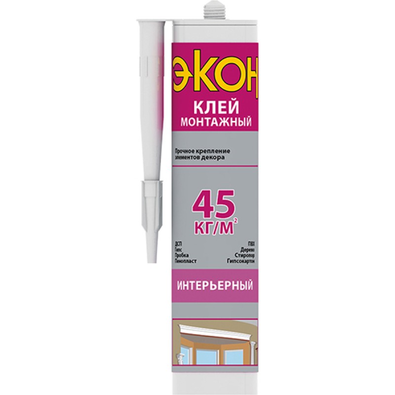 Монтажный клей ЭКОН Интерьерный, 200 г