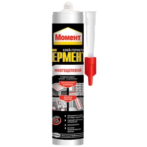 Клей-герметик Многоцелевой Момент ГЕРМЕНТ белый, 280 мл
