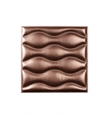 Мягкая стеновая панель из экокожи Wave - Burbon