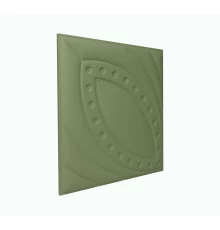 Мягкая стеновая панель из экокожи Petal 400х400 мм - Olive