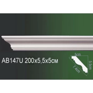 AB147U Плинтус потолочный без орнамента