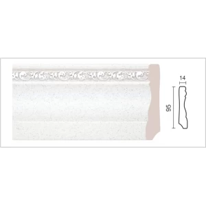 Плинтус напольный хай-тек с каб. каналом 153-30S