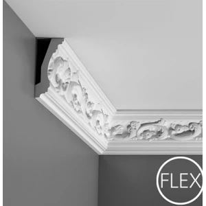 Гибкий потолочный плинтус C201F