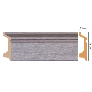 D122-77 ШК/16 Плинтус напольн.DECOMASTER(78*21*2400 мм)